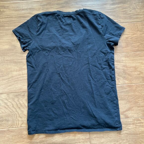 PINK Victoria's Secret Tee T-Shirt Size S Black V-Neck Short Sleeve - Picture 2 of 7